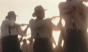 A local Mormon militia, with the U.S. Army bearing down on them, attack a wagon train from Arkansas, killing some 120 men, women and children. 