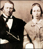 Brigham Young and Margaret Pierce Whitesides, sealed January 22, 1846 in the Nauvoo Temple.