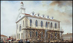 Building the Kirtland Temple.