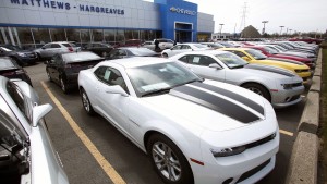A General Motors Chevrolet dealership is shown April 24, 2014 in Royal Oak, Michigan. Photo by Bill Pugliano/Getty Images