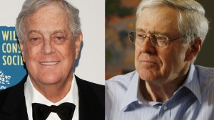 Brothers David Koch, left, and Charles Koch.
