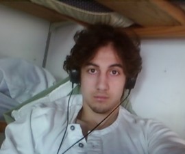 Dzhokhar Tsarnaev is pictured in this handout photo presented as evidence by the U.S. Attorney's Office in Boston