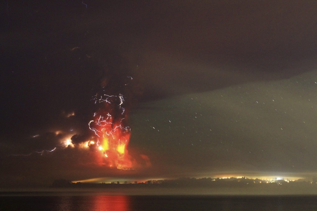 The Calbuco volcano in southern Chile erupted for the first time in more than four decades on April 22. Photo by Carlos Gutierrez/Reuters