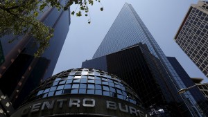 Mexico's stock exchange building is seen in Mexico City