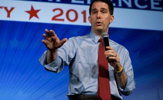 Wisconsin Gov. Scott Walker announed his bid for the GOP presidential nomination Monday. Photo by Rick Wilking/Reuters