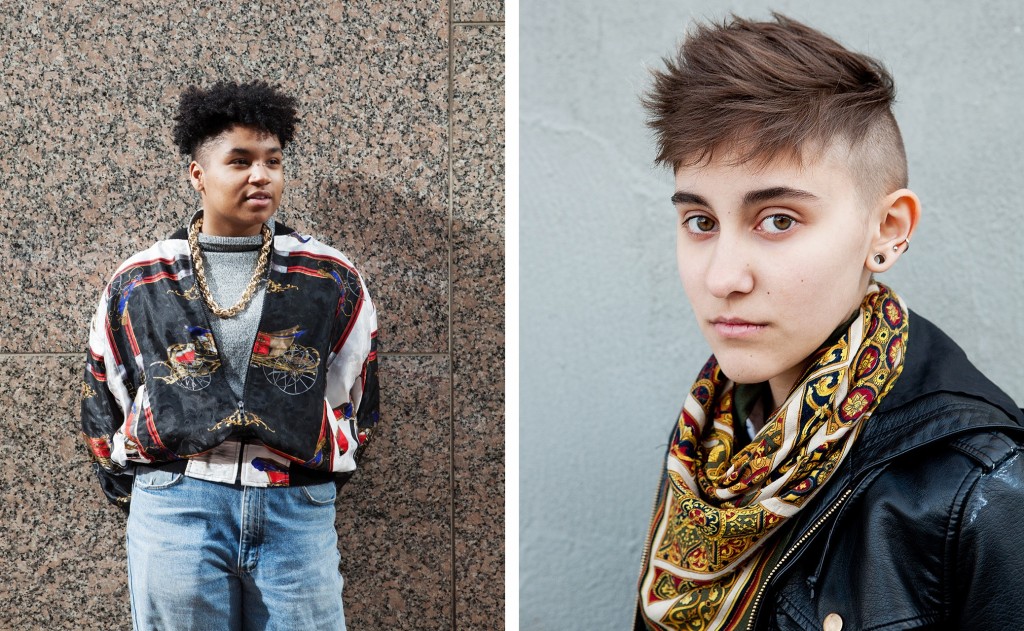 Zeam (left, age 17, Minneapolis, MN) and Mars (right, age 18, Brooklyn ...