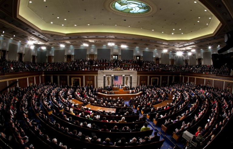 President Barack Obama delivers his State of the Union address in the House Chamber at the U.S. Capitol in Washington, D.C., Jan. 25, 2011. (Official White House Photo by Lawrence Jackson)

This official White House photograph is being made available only for publication by news organizations and/or for personal use printing by the subject(s) of the photograph. The photograph may not be manipulated in any way and may not be used in commercial or political materials, advertisements, emails, products, promotions that in any way suggests approval or endorsement of the President, the First Family, or the White House.Ê