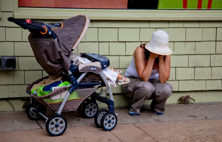 A new study reveals that among adults age 18-64, single parents are the least likely to say they get a good night's sleep. Photo by Kevin Baird/Flickr.