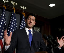 U.S. House Speaker Paul Ryan makes a statement to the media on Capitol Hill in Washington ruling himself out as a potential 2016 presidential candidate April 12, 2016. REUTERS/Yuri Gripas      TPX IMAGES OF THE DAY      - RTX29NSA