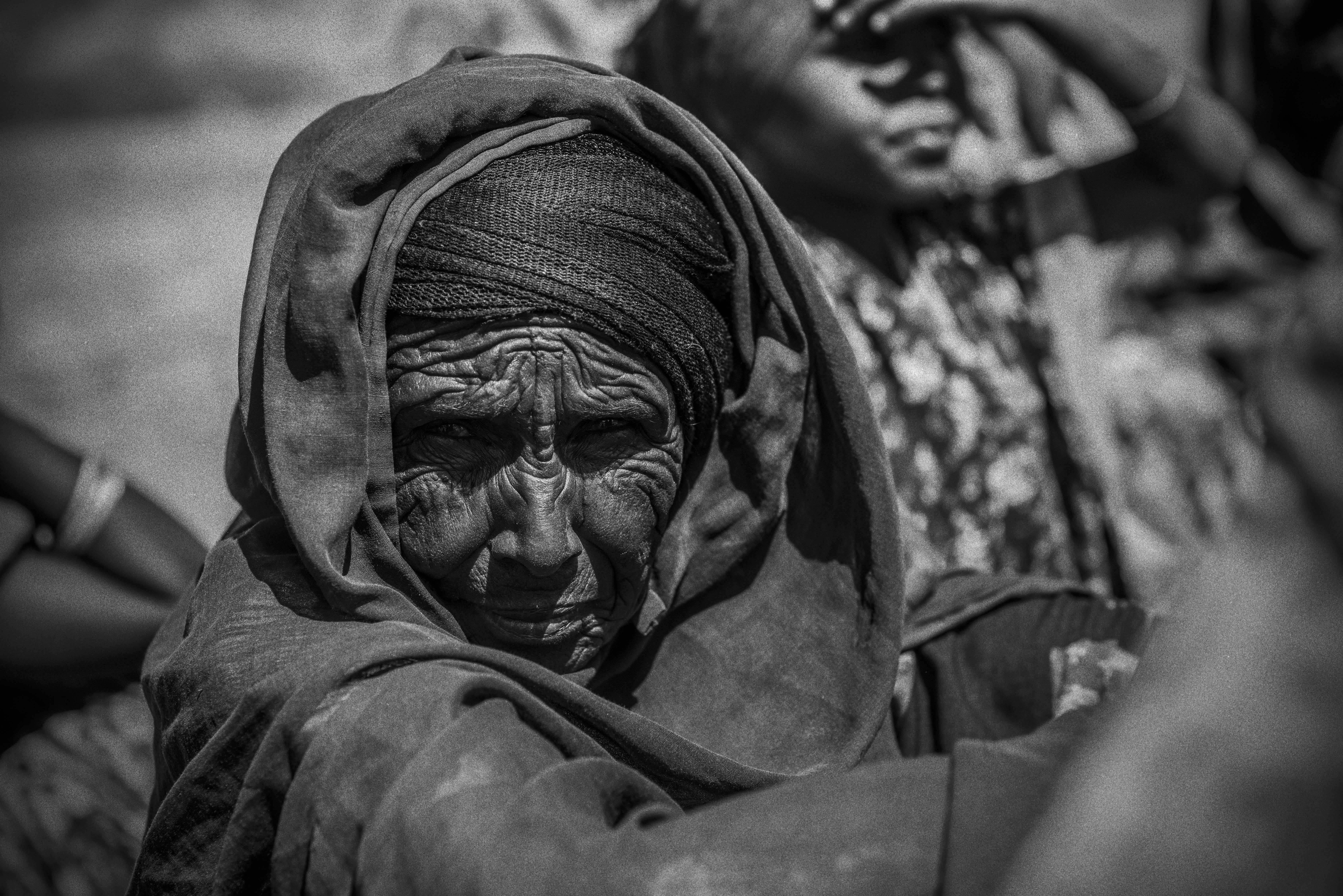 An elderly woman is one of more than 1 million Somalis internally displaced due to conflict and drought, according to the United Nations. Photo by Sebastian Rich for UNICEF
