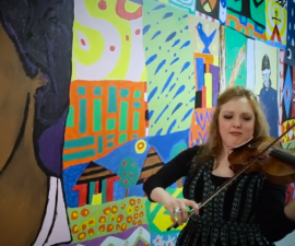Rachel Barton Pine plays violin. Photo by Matt Ehrichs and Jordan Vesey
