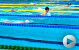 Swimmers in 2008 world record match.