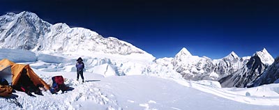 Panoramic view of Camp I