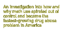An investigation into how and why meth use spiraled out of control and became the fastest-growing drug abuse problem in America