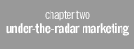 chapter 2: under-the-radar marketing
