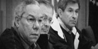 In the new Bush administration, both hawks and moderates get key positions. Then comes 9/11. The opposing camps start clashing over unfinished business in Iraq.
