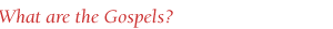 What Are the Gospels?