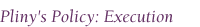 Pliny's Policy:Execution