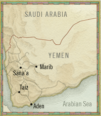 map of yemen