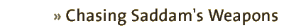 chasing saddam's weapons