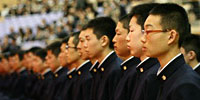 Japanese Destroyer Docks in China