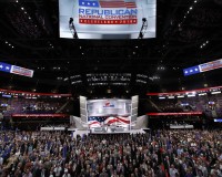 The delegates of the Republican National Convention pose for a group photo at the Republican National Convention in Cleveland, Ohio on July 18. Photo by Mike Segar/Reuters