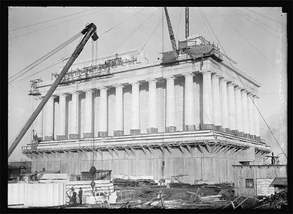 photo of a building being built