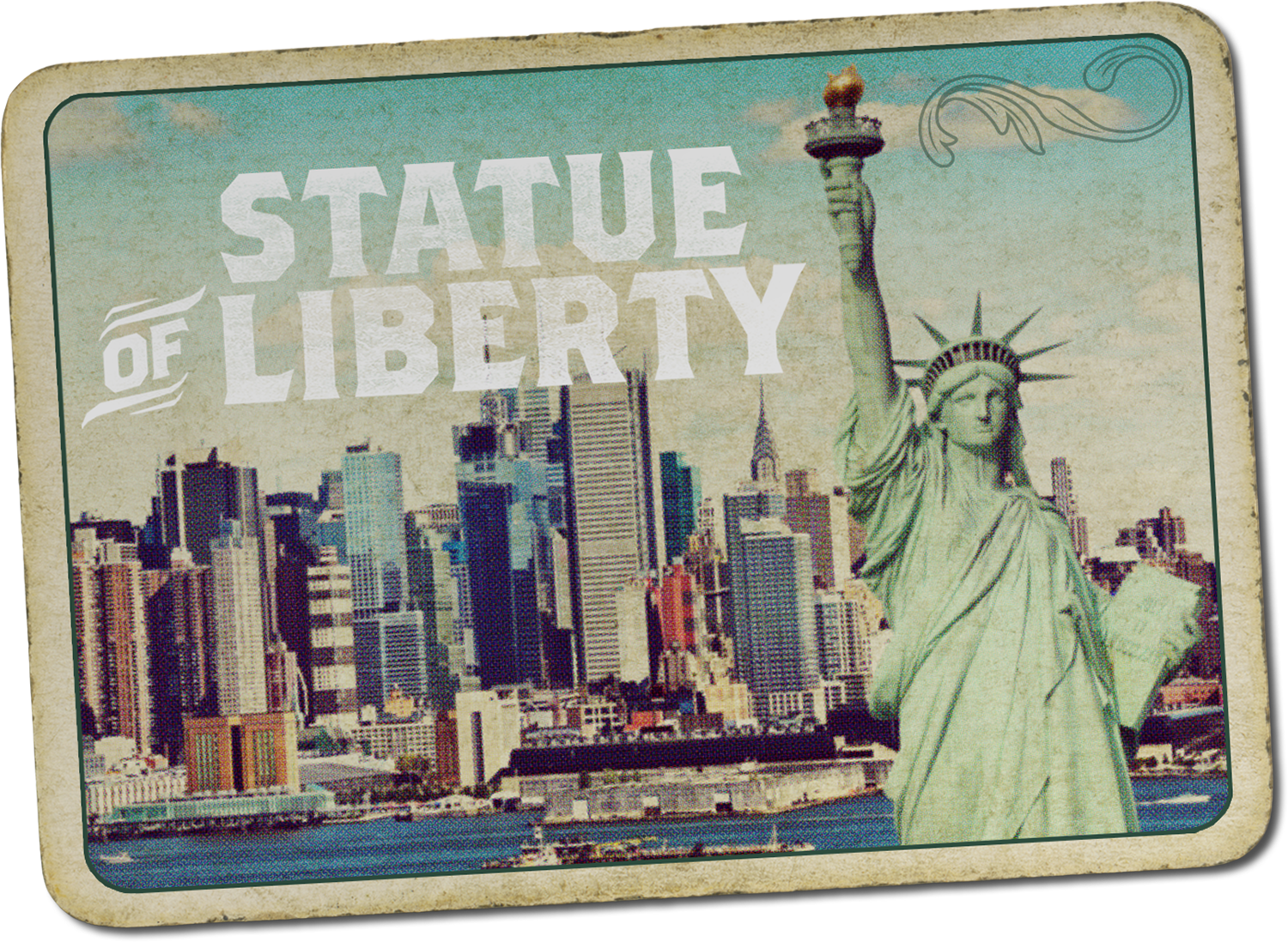 postcard of Statue of Liberty