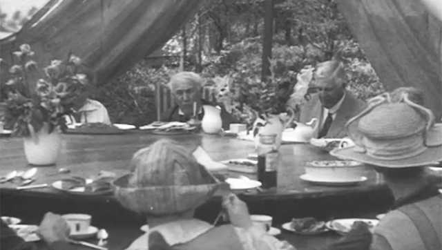 Henry Ford "Camping" with Edison and Firestone