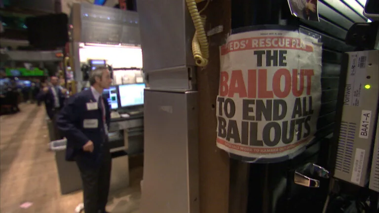 A still image from the July 2021 FRONTLINE documentary "The Power of the Fed."