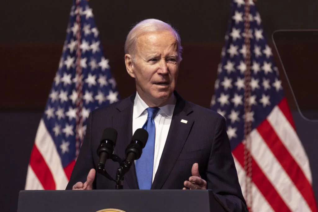 President Joe Biden delivers remarks at the National Prayer Breakfast at the U.S. Capitol on Feb. 2, 2023, several days prior to the Feb. 7 State of the Union address. (Photo by Kevin Dietsch/Getty Images)