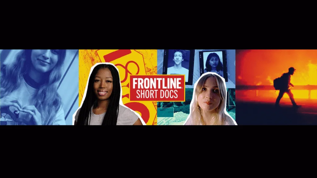 The FRONTLINE Short Docs banner with a collage of stills from various documentaries.