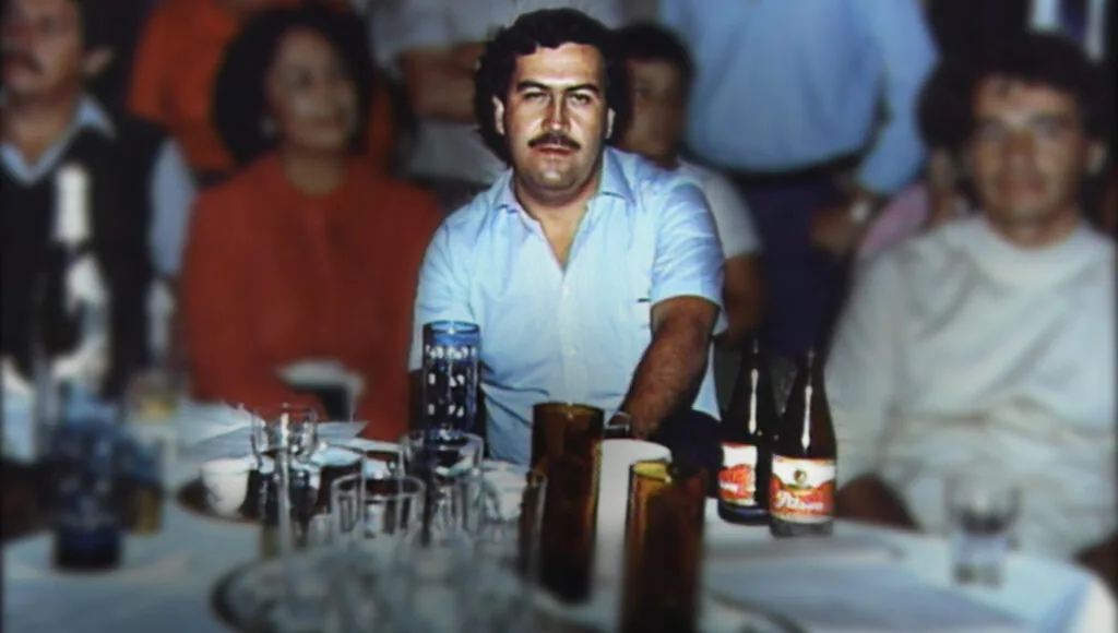 An image of Pablo Escobar that appears in 'The Godfather of Cocaine,' a 1995 FRONTLINE documentary that's now streaming on YouTube for the first time.