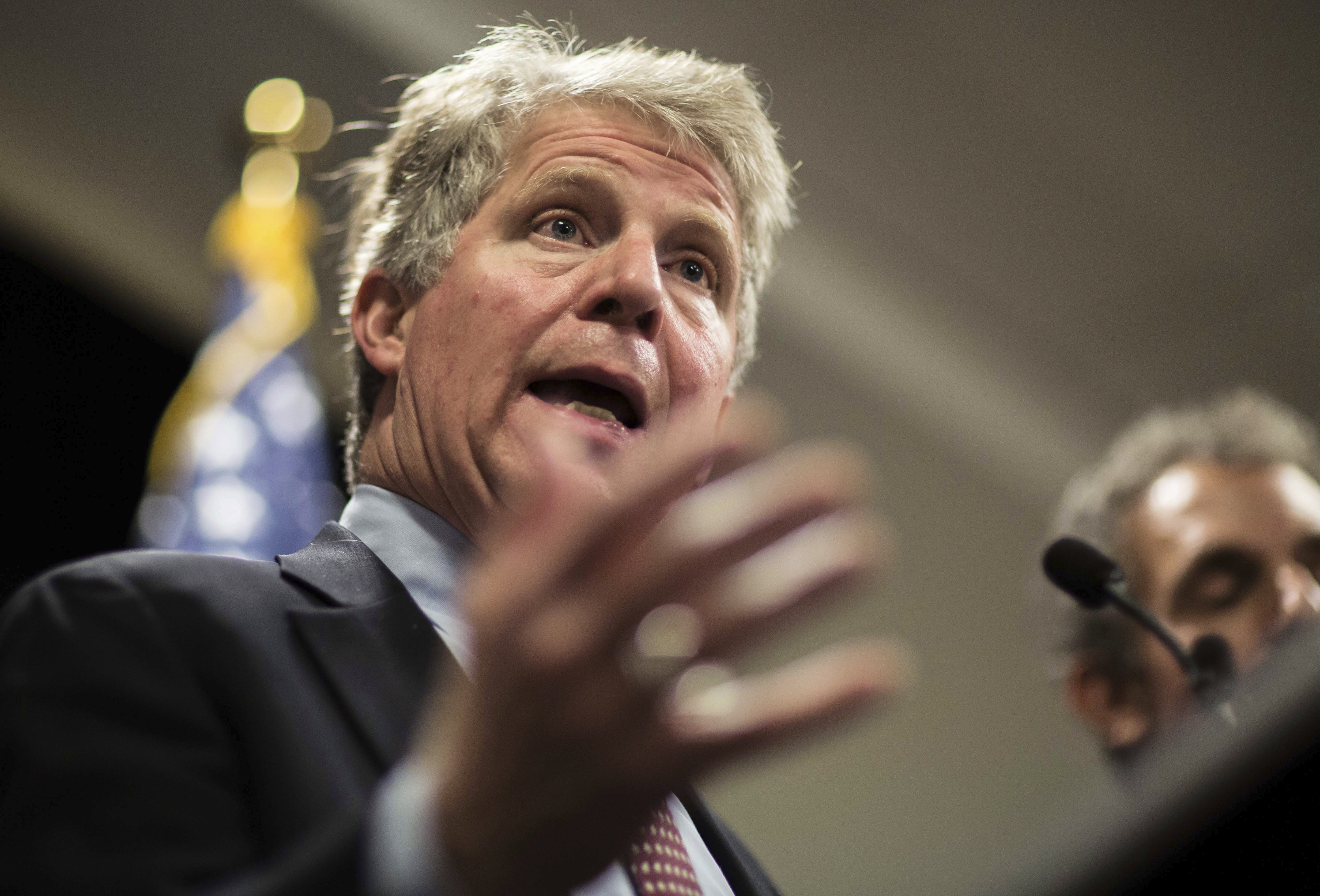Manhattan District Attorney Cyrus R. Vance Jr. speaks to the media during the inaugural National Prosecutorial Summit in October 2014. (AP Photo/Branden Camp)