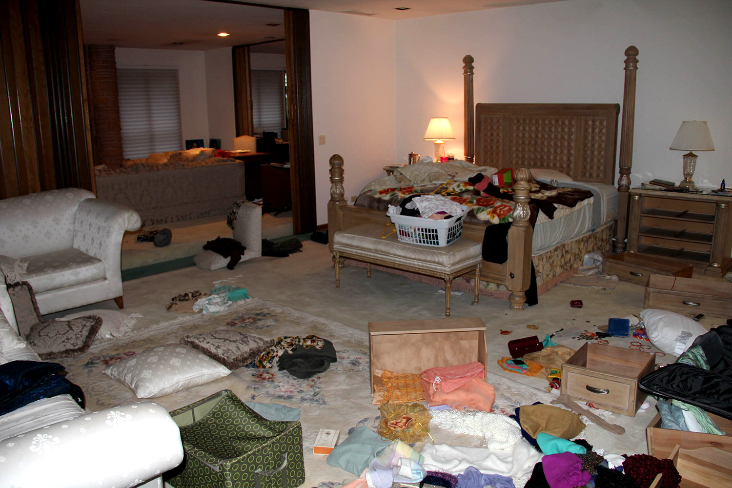 The perpetrators ransacked the Kumra mansion. They left with more than $100,000 in cash and jewelry. (Los Gatos-Monte Sereno Police Department)