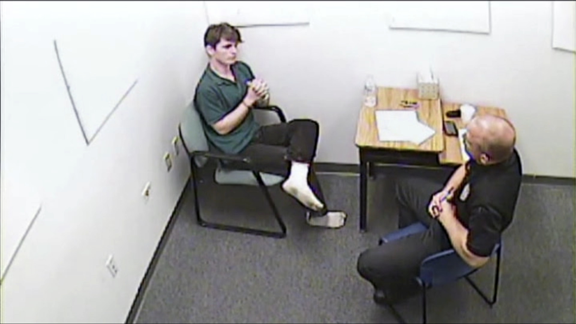 A still from Devon Arthurs' interview with the Tampa police.