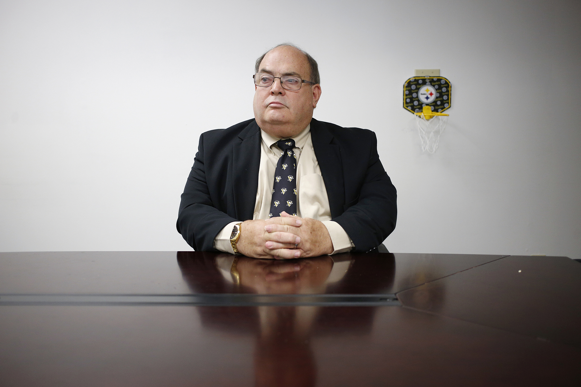 Hancock County Prosecutor Jim Davis sits for a portrait on June 22, 2018 in New Cumberland, W.Va.