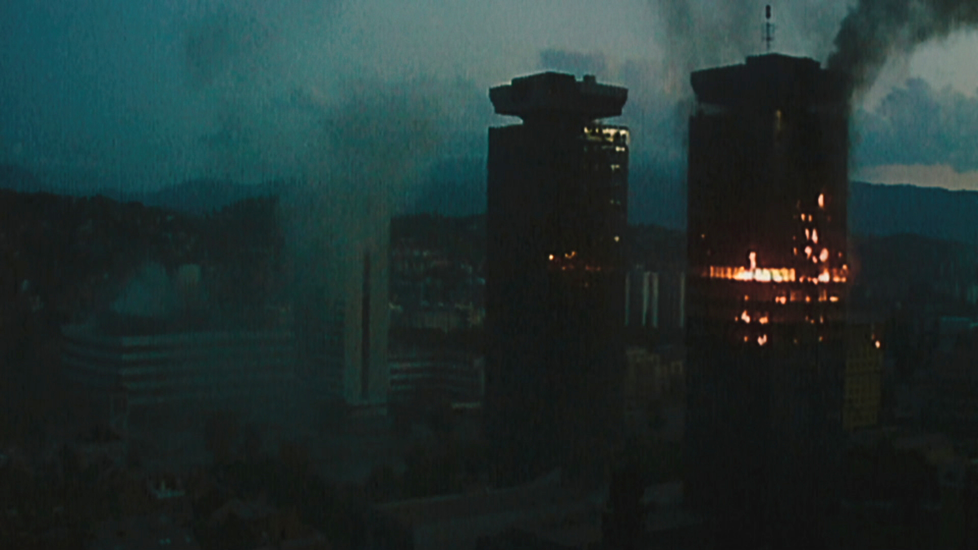 siege of sarajevo burning towers