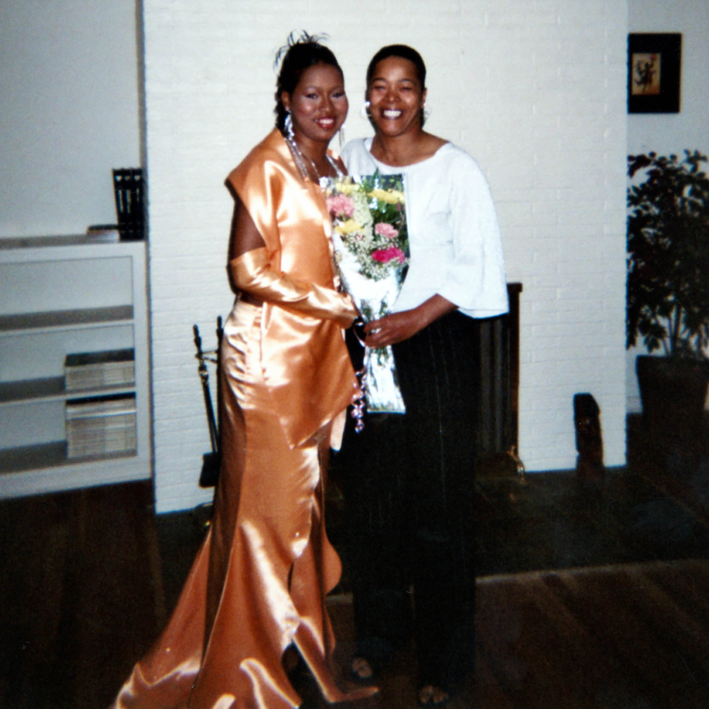 Jassmine McBride in her prom dress.