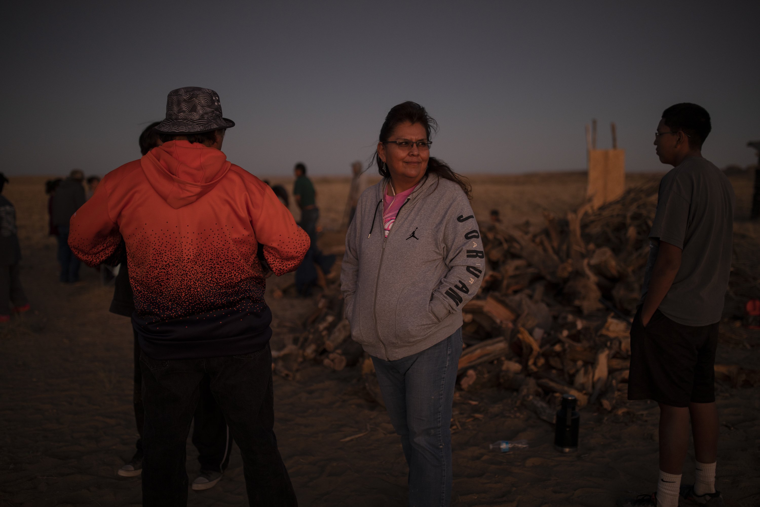 Jeanise Livingston attends a coming of age ceremony for a family member outside of Gallup, NM on October 26, 2019.