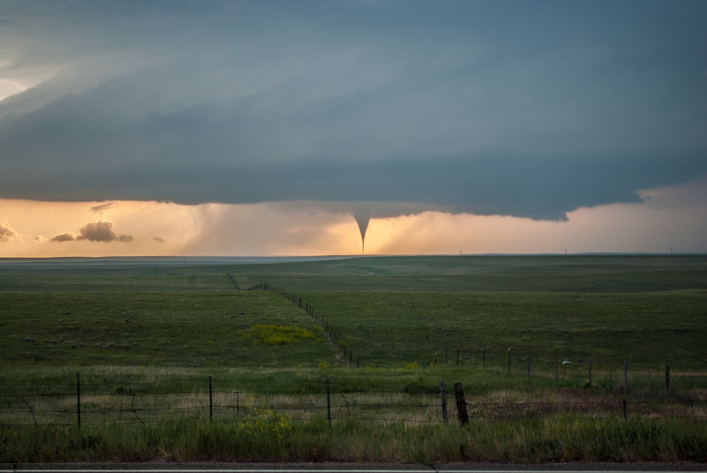 A tornado over the plains of Oklahoma.