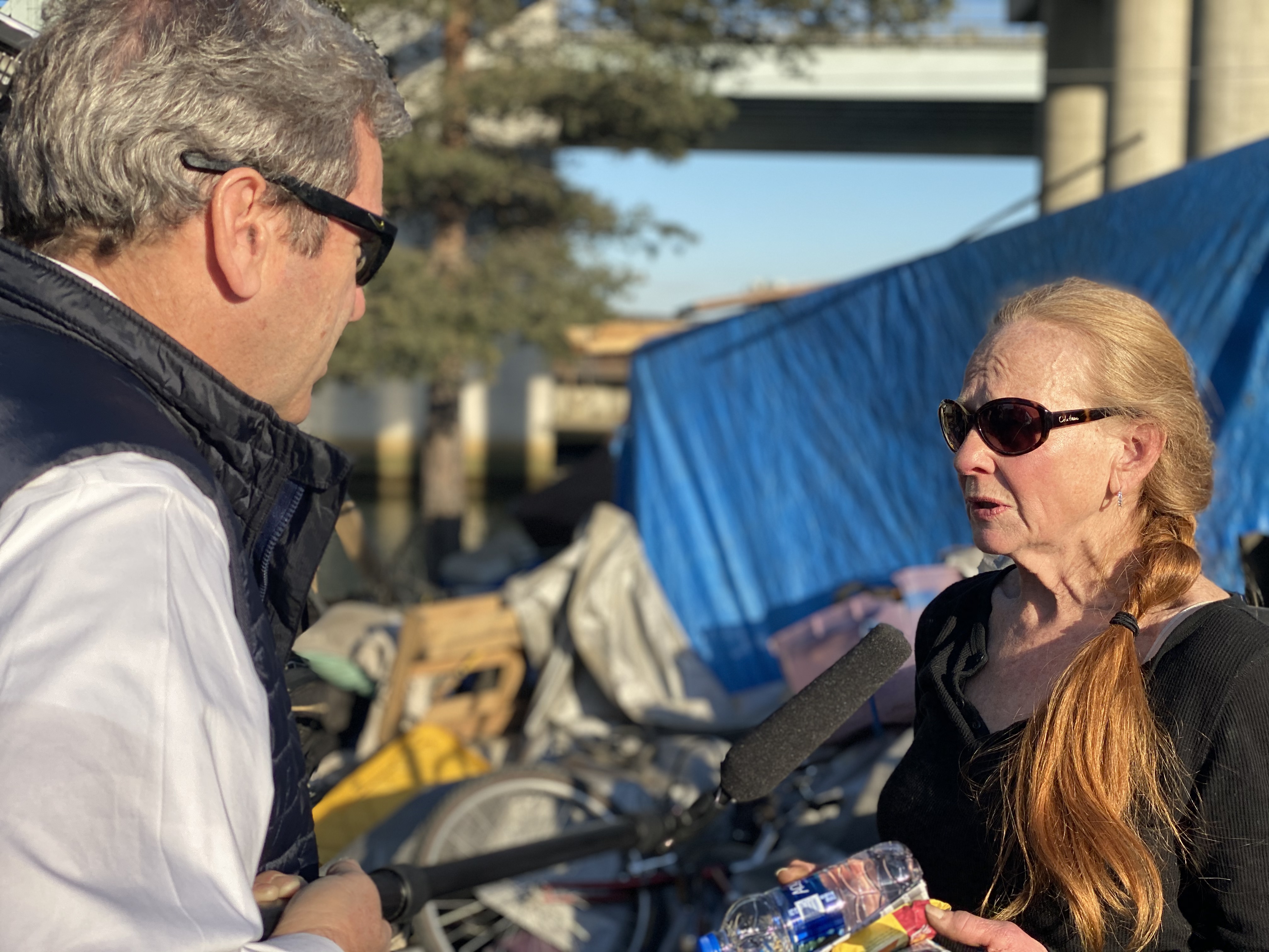 Melanie, who said she has lived in a homeless encampment south of Seattle for about two months, spoke to Miles O'Brien about her concerns about COVID-19.