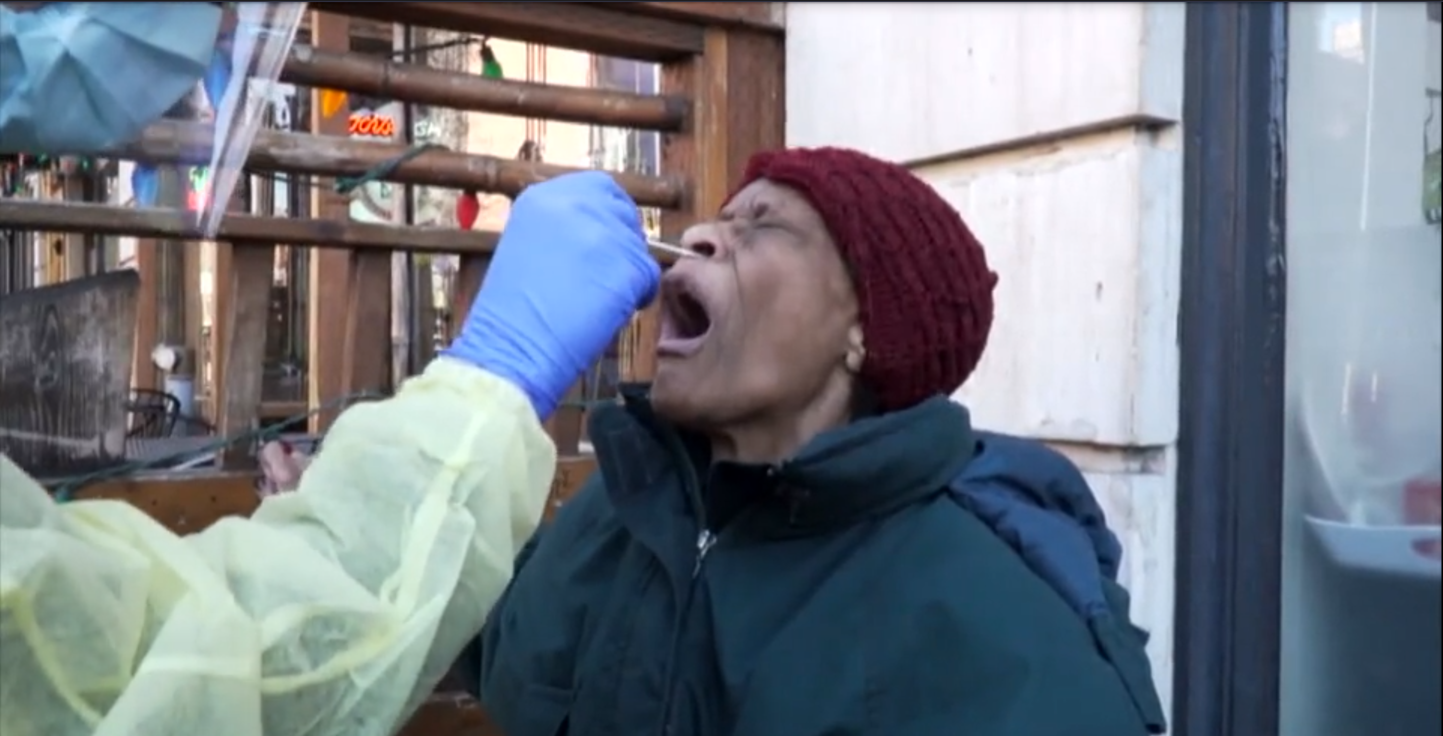 Seattle resident Patsy Williams is tested for COVID-19.