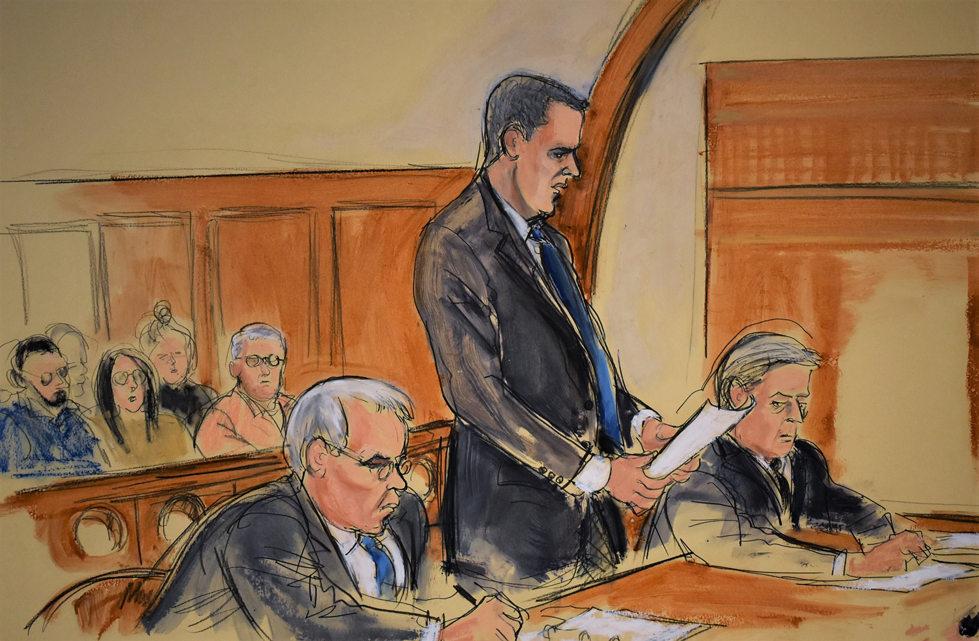 Alec Burlakoff addresses the courtroom.
