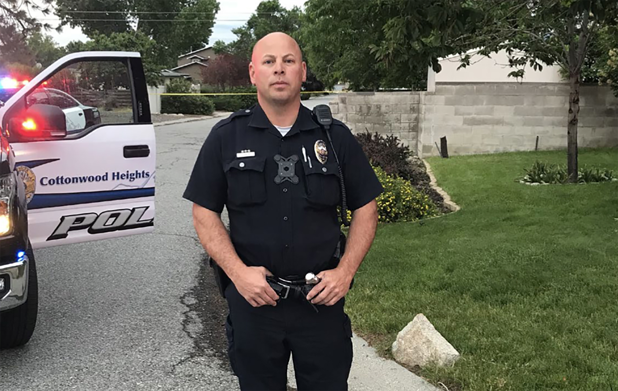 This photo taken from a civil lawsuit shows former Cottonwood Heights Police Officer Casey Davies, who shot Zane James in 2018. A judge ruled in early July that James’ family could use the officer’s interview in its civil suit.