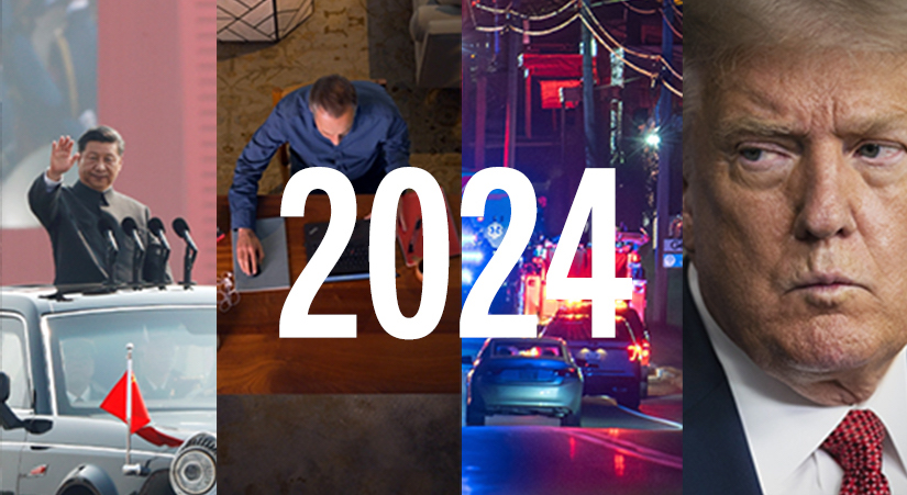 Images that represent some of the most-streamed FRONTLINE documentaries of 2024.