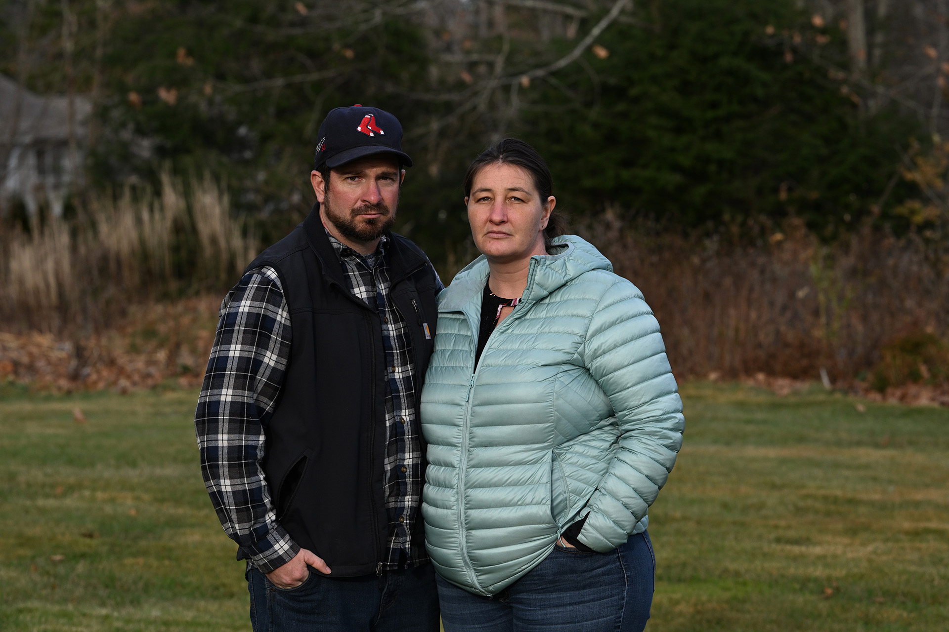 PORTLAND, ME - NOVEMBER 16: Frontline interview with Card family, Nicole Herling and her husband James Saturday, November 16, 2024. (Shawn Patrick Ouellette/Staff Photographer)