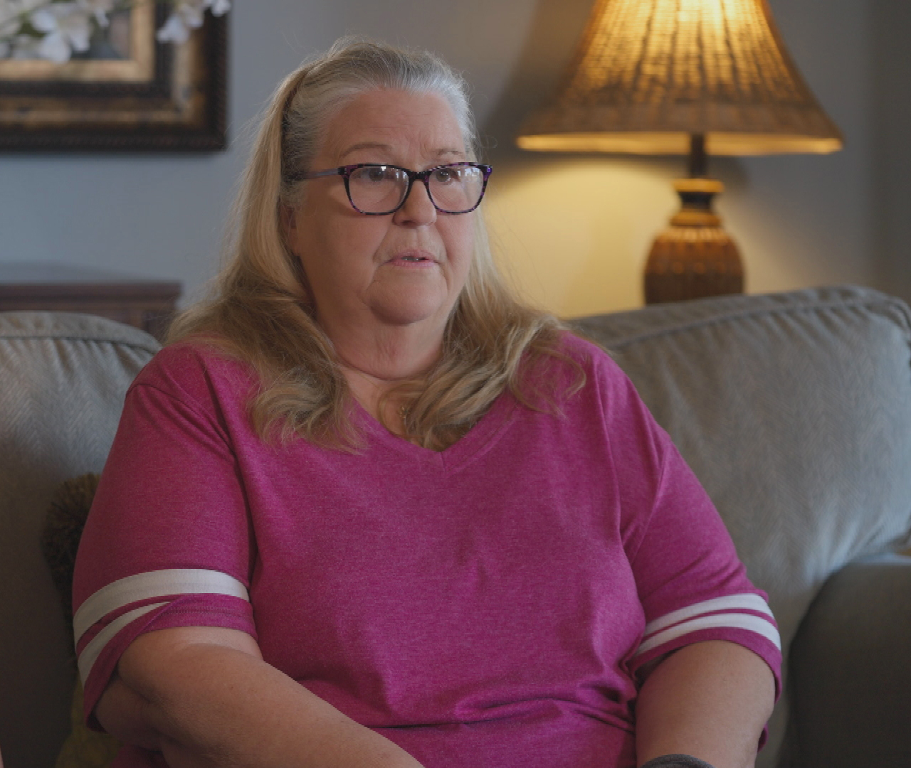 Peggy Balisco in a still from the FRONTLINE documentary "Maui's Deadly Firestorm."