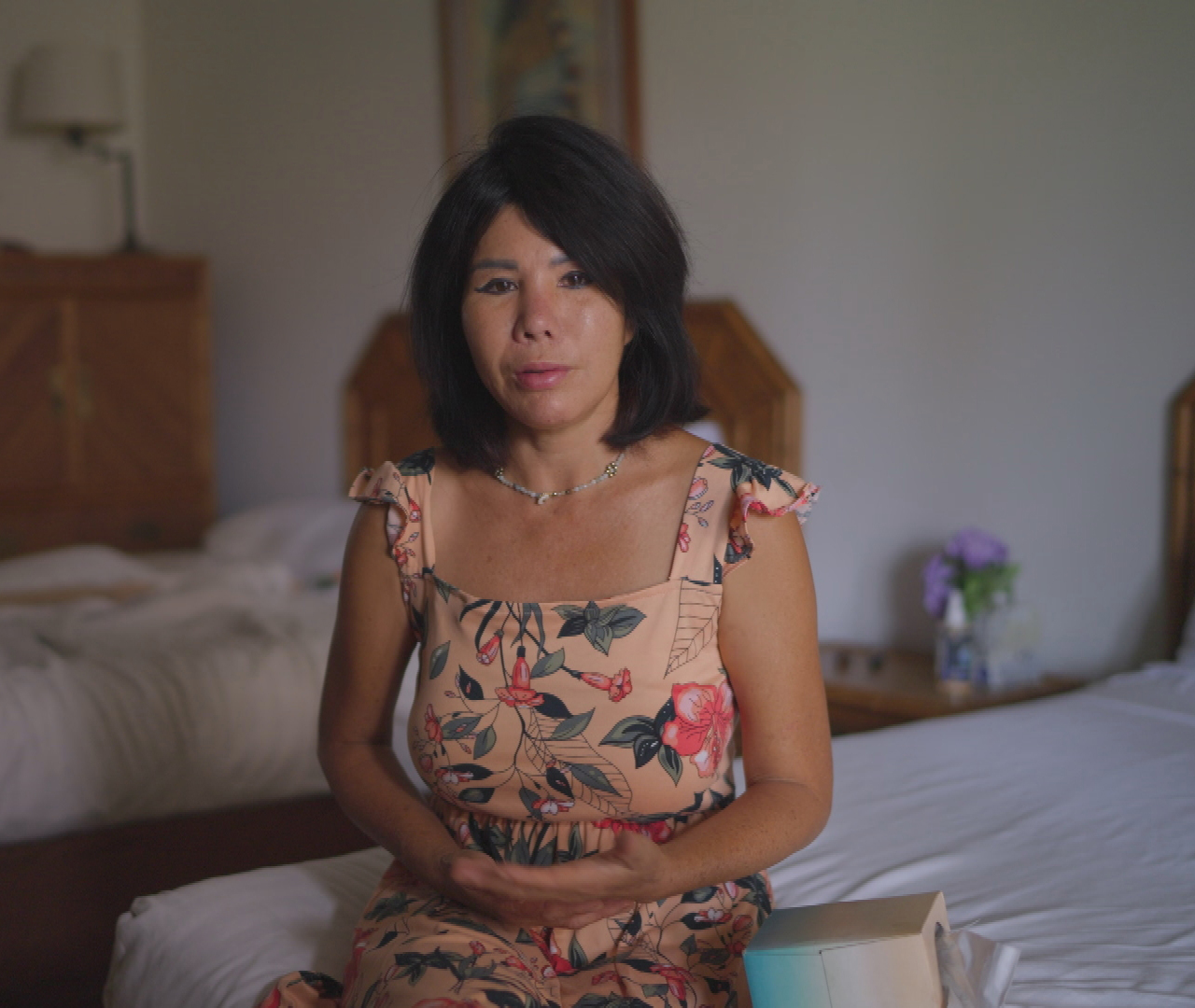 Lily Nguyen in a still from the FRONTLINE documentary "Maui's Deadly Firestorm."