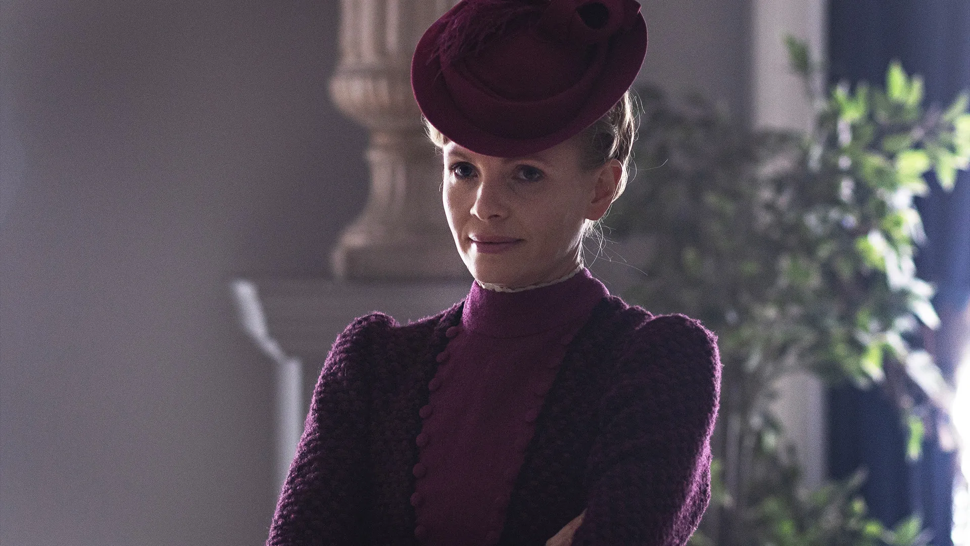 Actor Kate Phillips as Eliza Scarlet in the MASTERPIECE on PBS period mystery, Miss Scarlet.